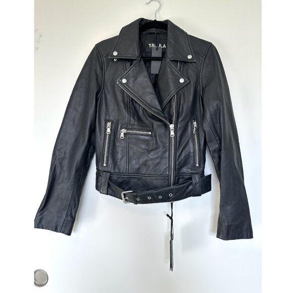 NWT Aritzia Talula genuine leather moto jacket - Picture 2 of 7